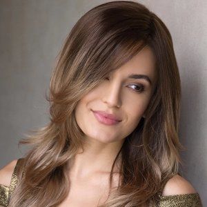 NWT Noriko Janelle Maple Sugar Long Layers Mid-Back Length Monofilament Wig